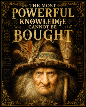 Witch Artwork - The Most Powerful Knowledge Cannot Be Bought