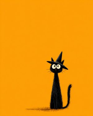 Witch Kat - Cats in Hats Art Print