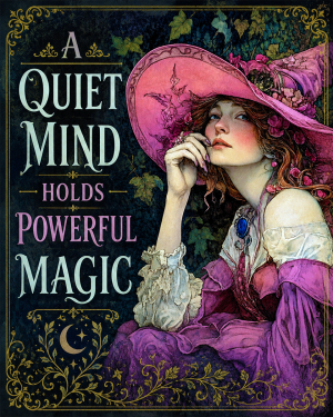 Witch Wall Art - A Quiet Mind Holds Powerful Magic
