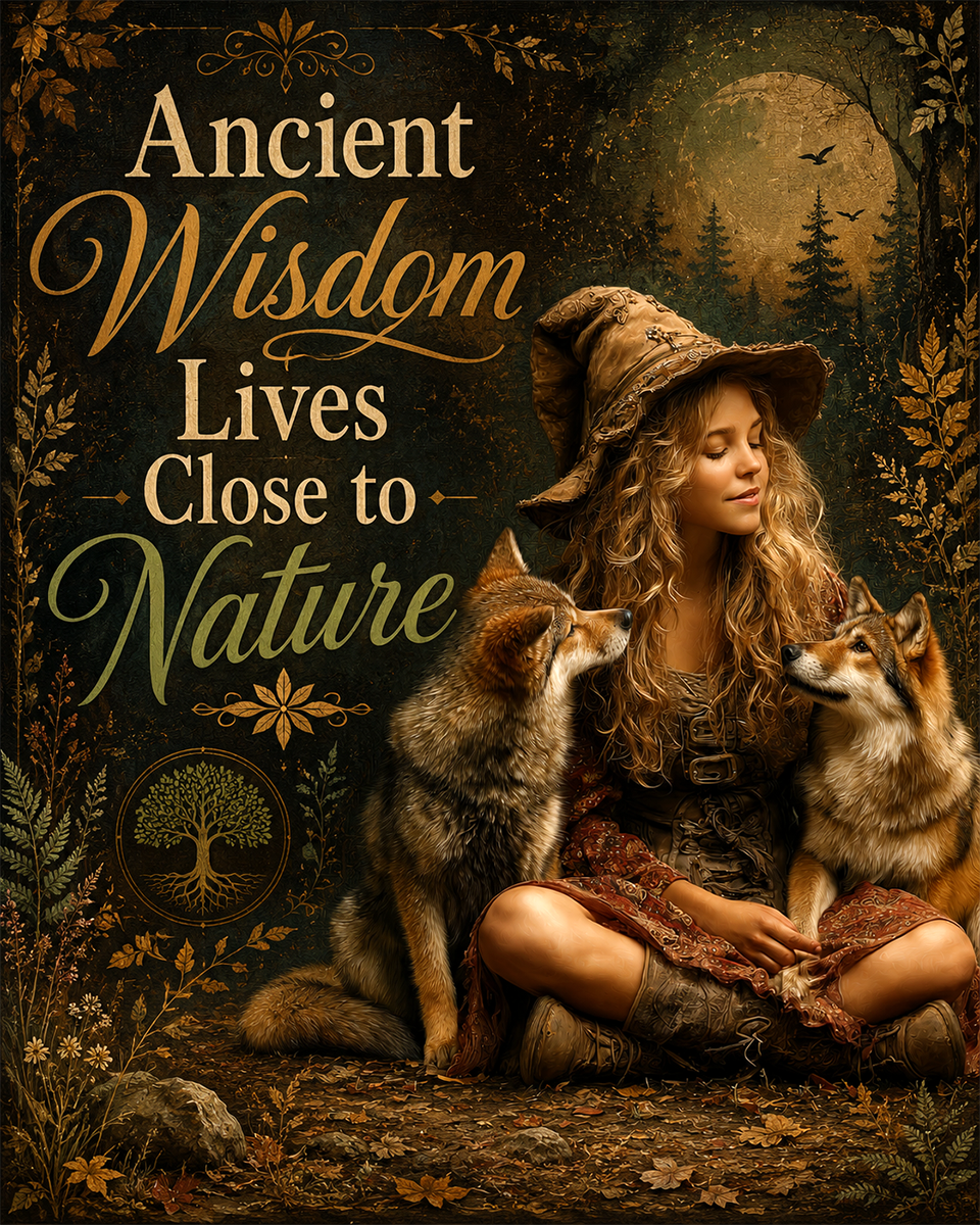 Witch Wall Art - Ancient Wisdom Lives Close to Nature