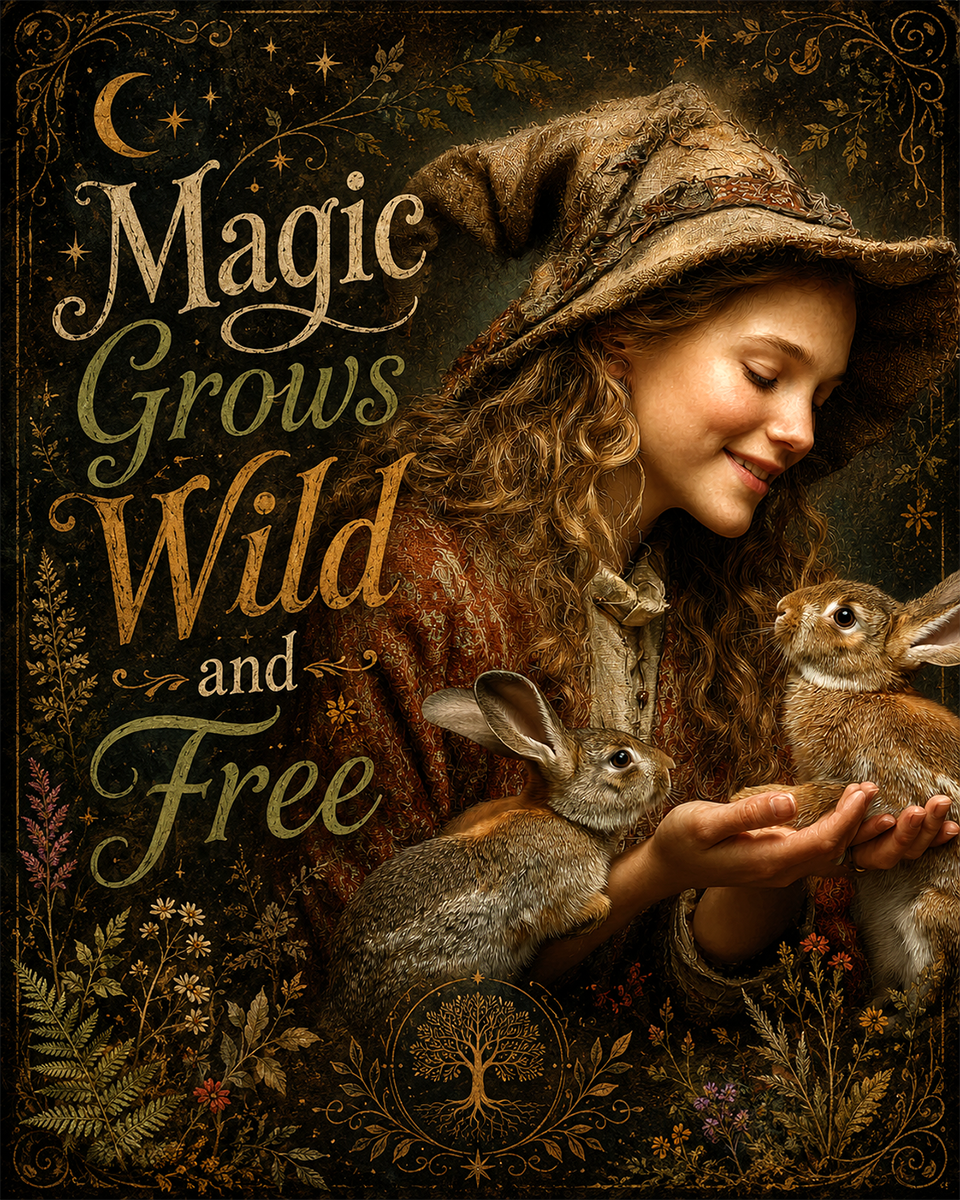 Witch Wall Art - Magic Grows Wild and Free