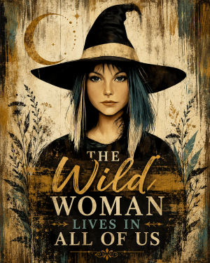 Witch Wall Art - The Wild Woman Lives in All of Us