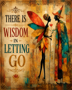 Witch Wall Art - There Is Wisdom in Letting Go