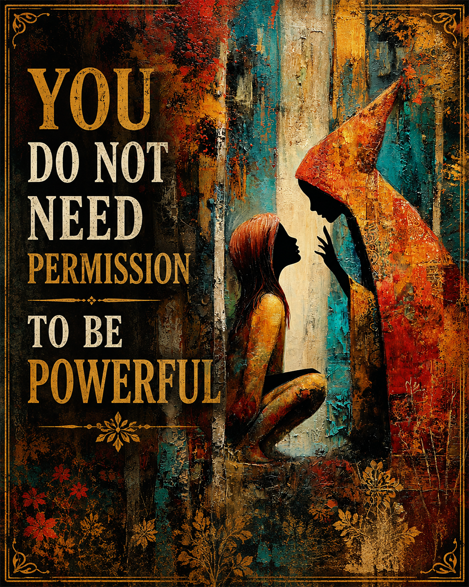 Witch Wall Art - You Do Not Need Permission to Be Powerful