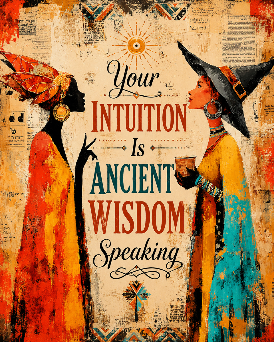 Witch Wall Art - Your Intuition Is Ancient Wisdom Speaking