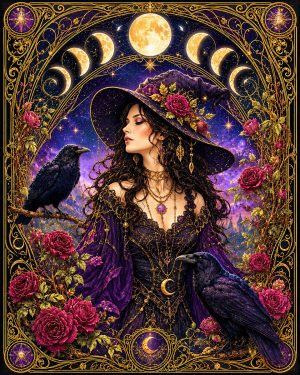 Witch and Raven - Wiccan and Pagan Artwork