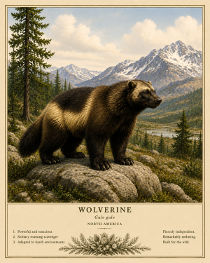Wolverine - Vintage Wildlife Art - Antique Nature Illustration