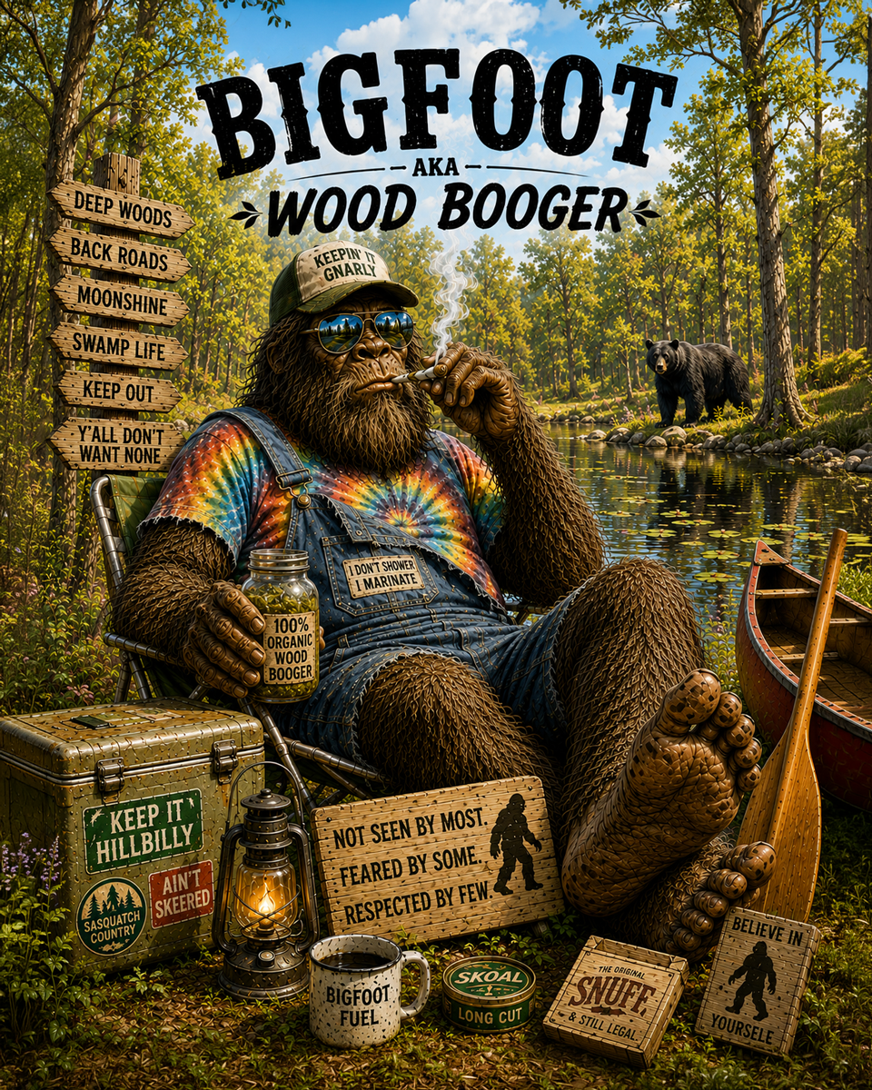 Wood Booger - Bigfoot Wall Art