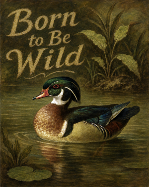 Wood Duck - Born to Be Wild - Wildlife Art Print
