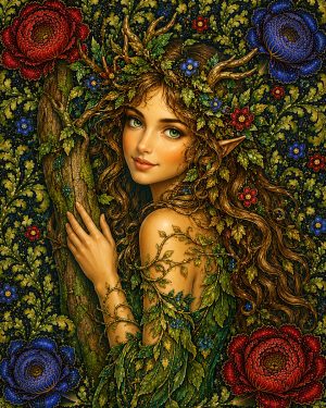 Wood Nymph - Art Nouveau Fantasy Artwork