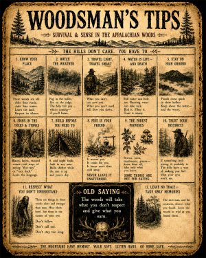 Woodsman Tips - Folk Horror - Appalachian Gothic Art Print