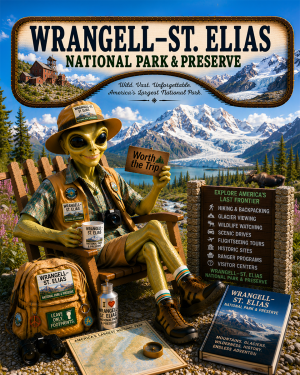 Wrangell St Elias National Park Souvenir Art Print