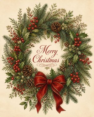 Wreath - Christmas Art Prints