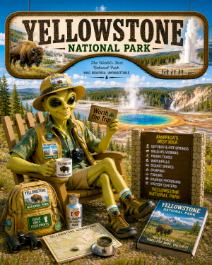 Yellowstone National Park Souvenir Art Print