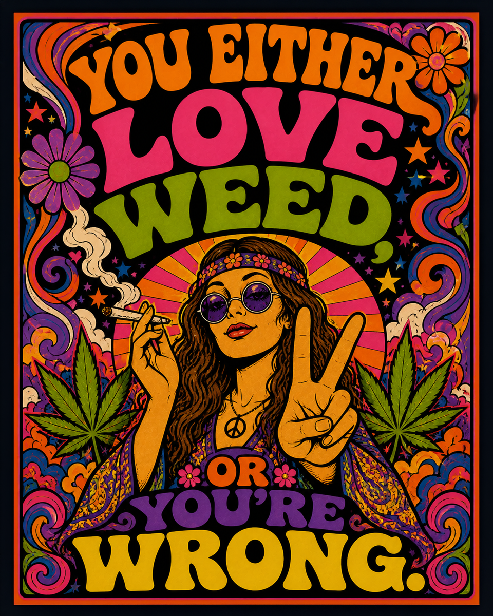 You Either Love Weed Psychedelic - Marijuana Poster