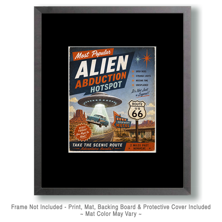 Alien Abduction Hotspot - Route 66 Parody Poster - Image 2