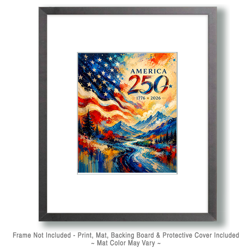 American Abstract Mountains - USA 250th Anniversary Art Print - Image 2