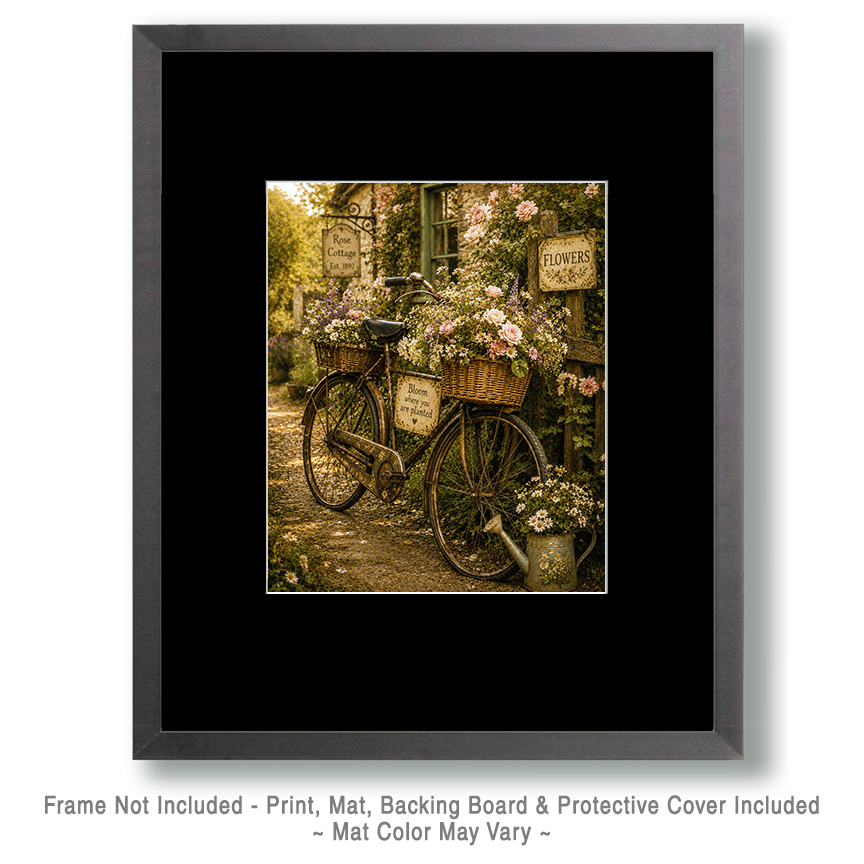 Bicycle Basket Full of Wildflowers - Cottagecore Home Decor - Image 2