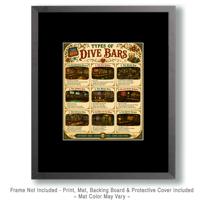 Chart - Types of Dive Bars - Gift Shop Artwork - Image 2