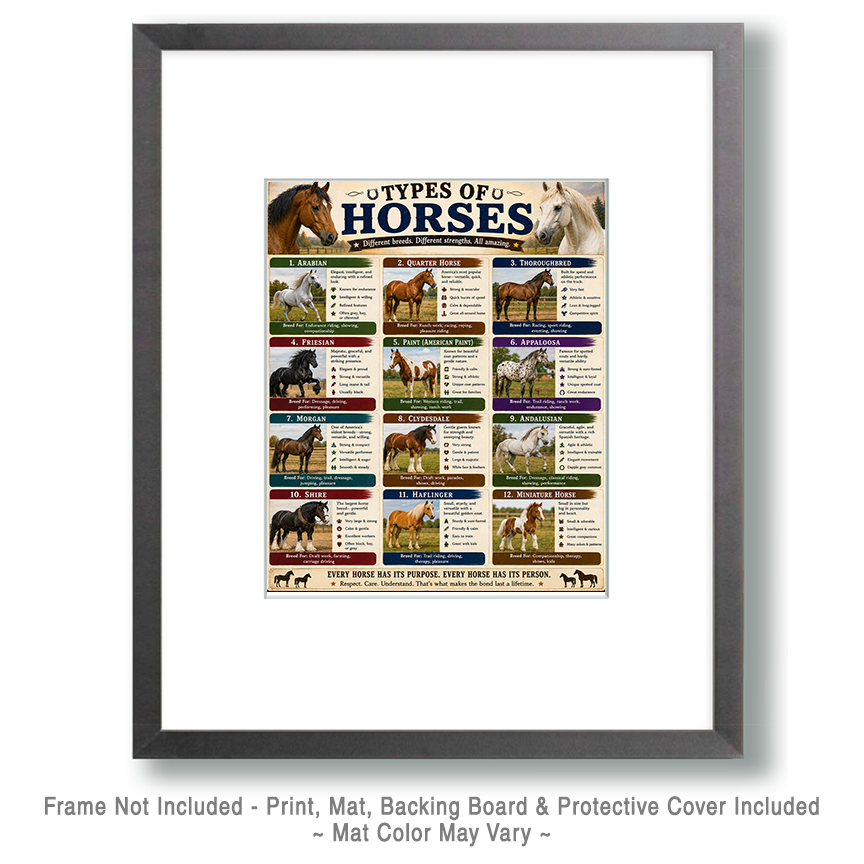Chart - Types of Horses - Gift Shop Artwork - Image 2