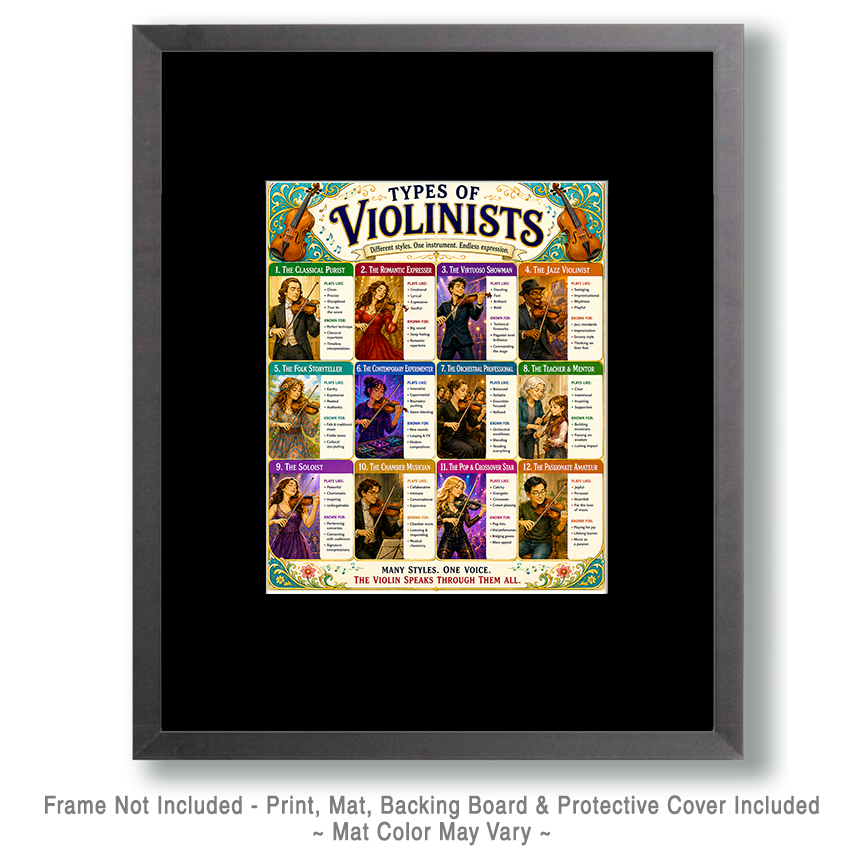 Chart - Types of Violinists - Gift Shop Artwork - Image 2