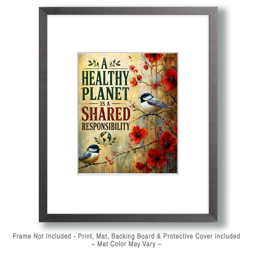 Environmental Wall Art - A Healthy Planet is a Shared Responsibility - Image 2