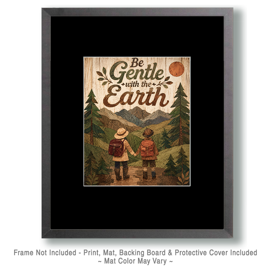 Environmental Wall Art - Be Gentle with the Earth - Image 2