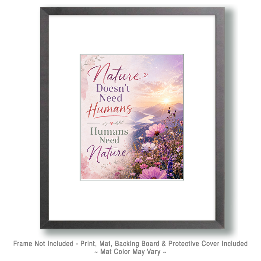 Environmental Art Print - Nature Doesn't Need Humans - Humans Need Nature - Image 2