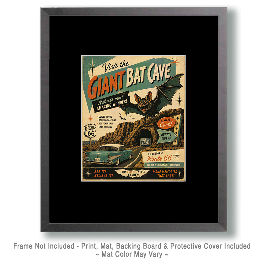 Giant Bat Cave - Route 66 Parody Poster - Image 2