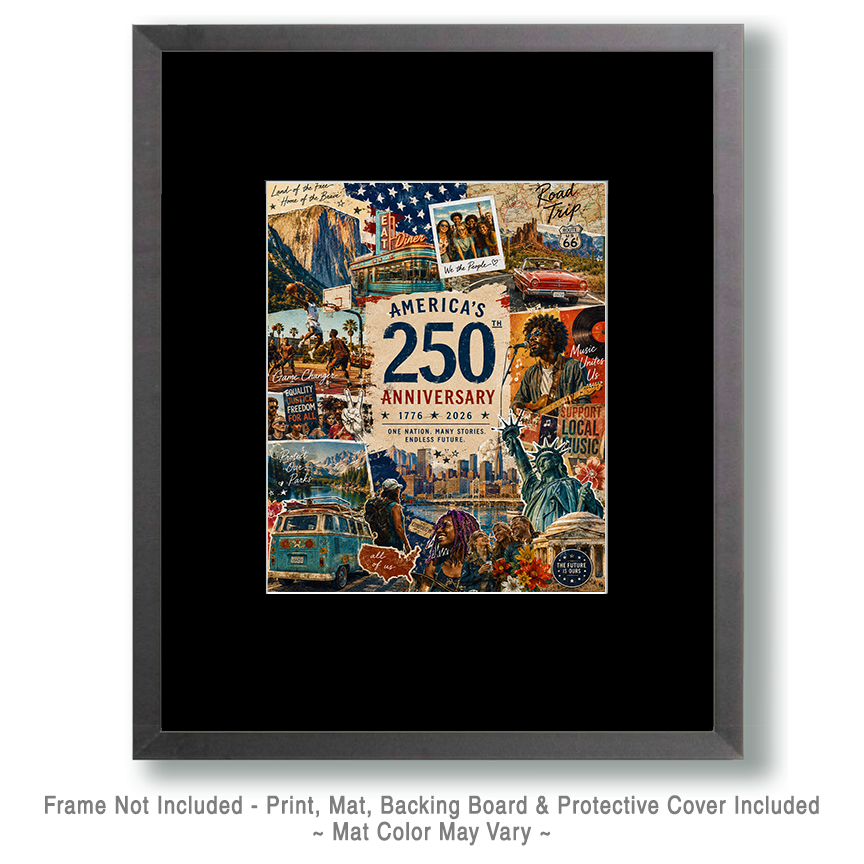 Grunge Style America - USA 250th Anniversary Art Print - Image 2