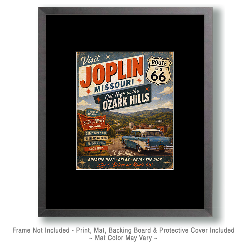 Joplin Missouri - Get High in the Ozark Hills - Route 66 Parody Poster - Image 2