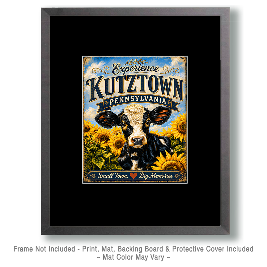 Kutztown Pennsylvania - Sunflowers Cow Agri-Tourism Art Print - Image 2