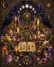 maximalist altar - Wiccan and Pagan Artwork