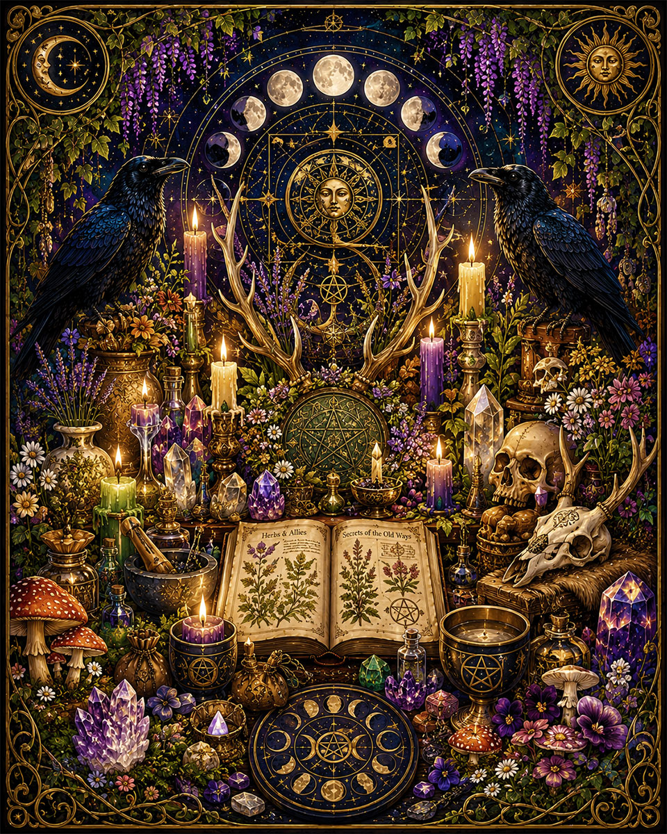 maximalist altar - Wiccan and Pagan Artwork