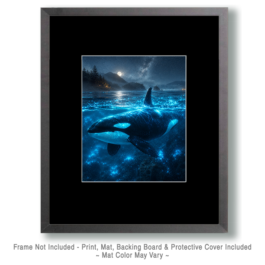 Orca Just Below the Surface - Coastal Whale Wall Art - Image 2