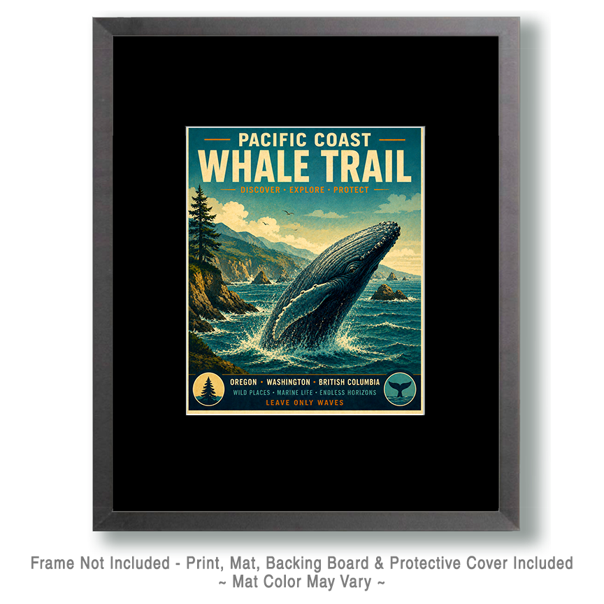 Pacific Coast Whale Trail - Coastal Wall Art - Image 2