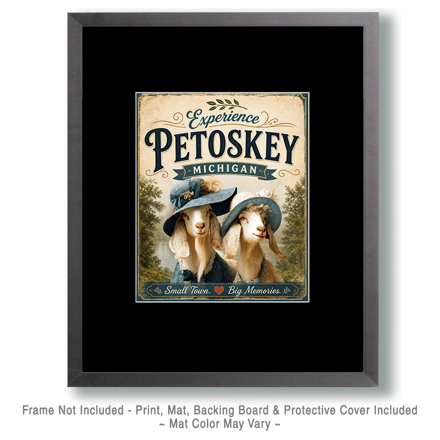 Petoskey Michigan - Goat Sisters Agri-Tourism Art Print - Image 2