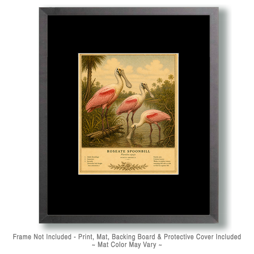 Roseate Spoonbill - Vintage Wildlife Art - Antique Nature Illustration - Image 2