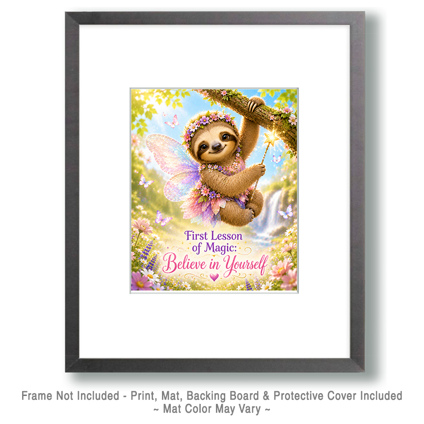 Sloth Fairy - Believe in Yourself - Animal Fairies - Children's Fantasy Artwork - Image 2
