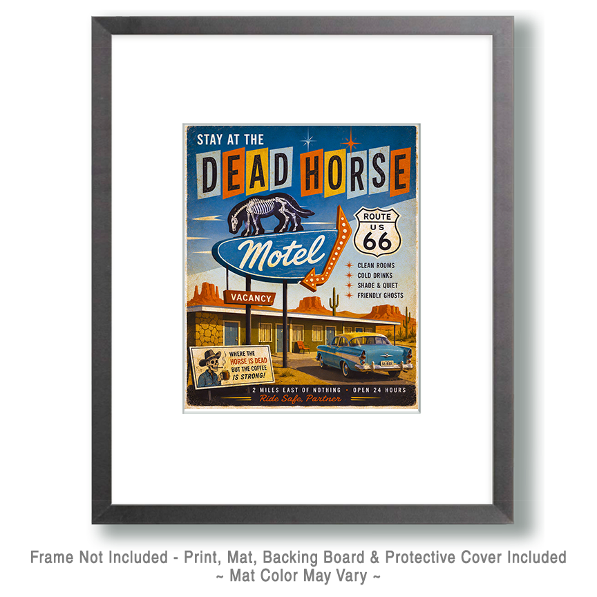 Stay at the Dead Horse Motel - Route 66 Parody Poster - Image 2