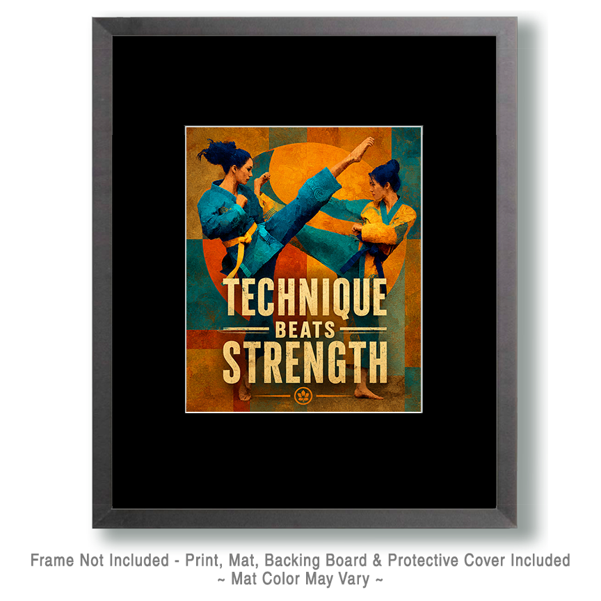 Technique Beats Strength - Spar - Martial Arts Artwork - Image 2