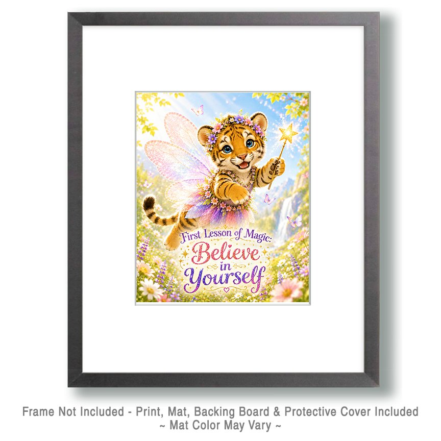 Tiger Cub Fairy - Believe in Yourself - Animal Fairies - Children's Fantasy Artwork - Image 2