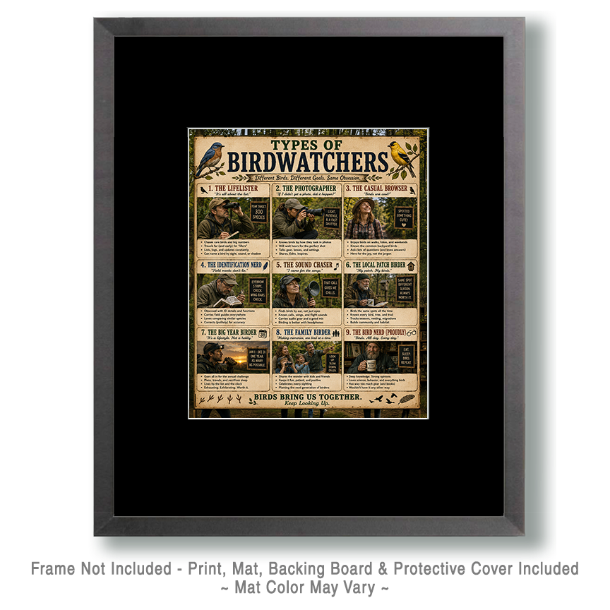 Types of Birdwatchers Chart Art Print - Image 2