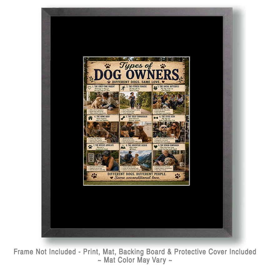 Types of Dog Owners Chart Art Print - Image 2