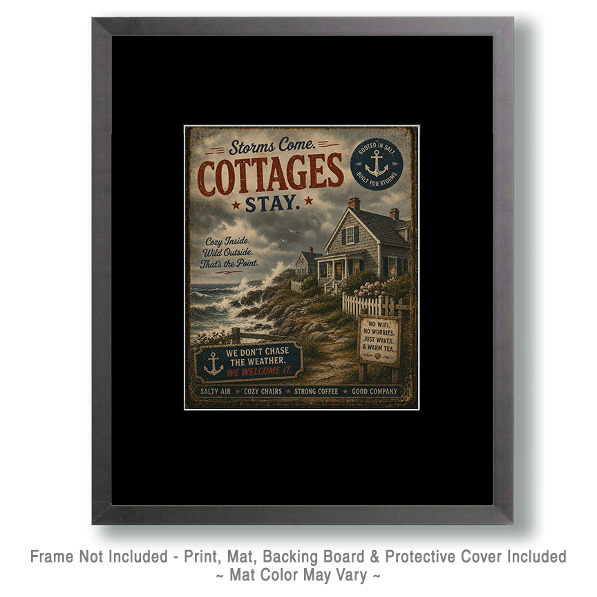 Vintage Style Cottages by the Sea - Coastal Nautical Ad - Image 2