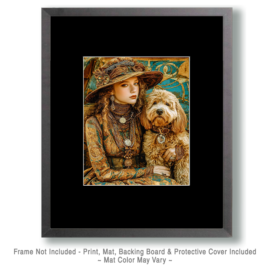 Wholesale Americana Cowgirl Loraine with Lulu Print - Retail Ready Matted Western Wall Art.png - Image 2