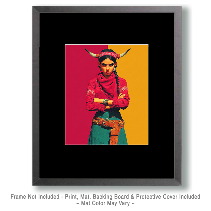 Wholesale Horny Cowgirl Montana Print - Retail Ready Matted Western Wall Art.png - Image 2