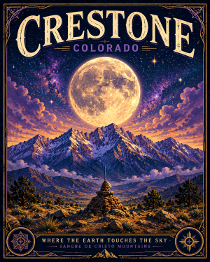 Crestone Colorado Matted Art Print - Wholesale Ski Resort Souvenir