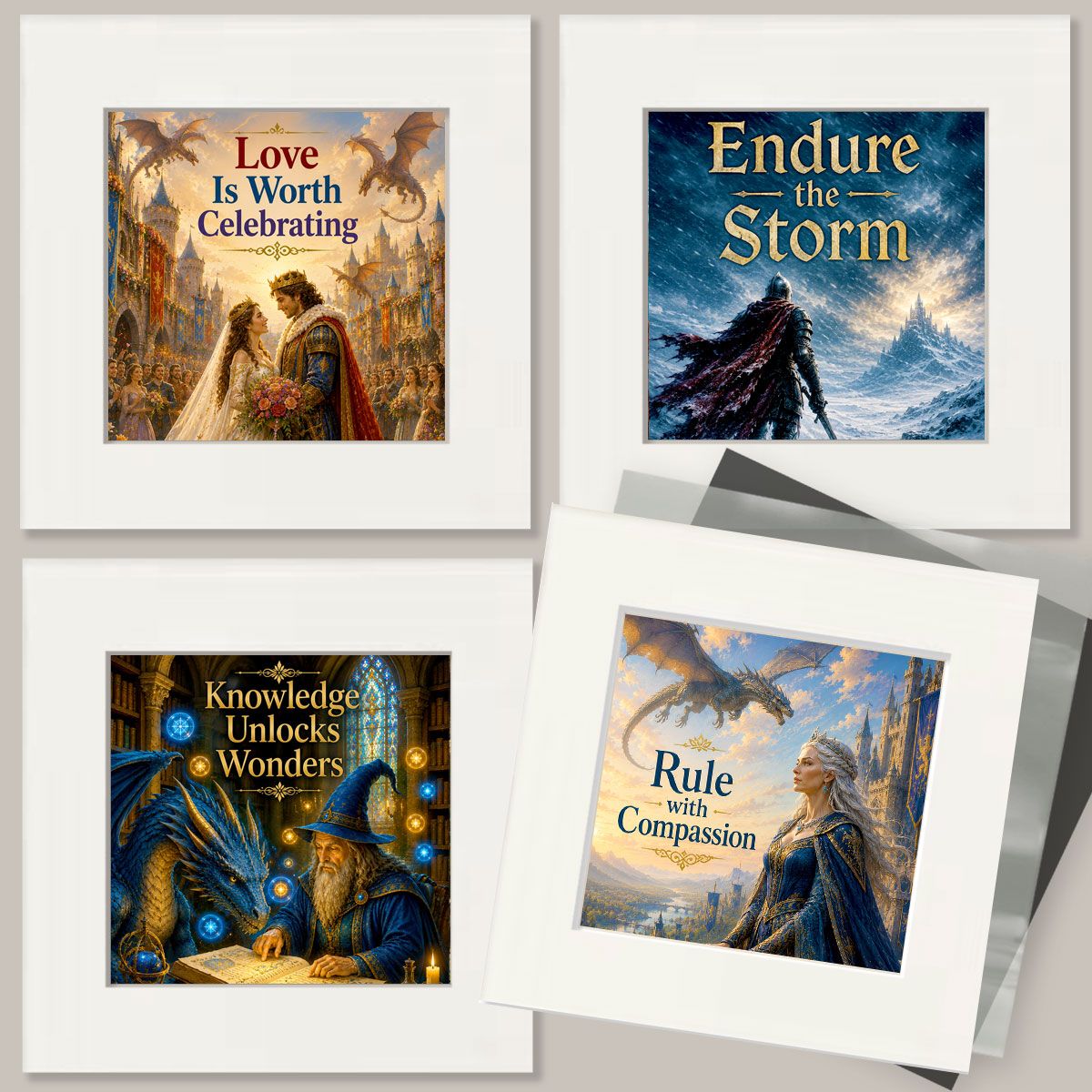 Fantasy Queen Wall Art Matted Art Print - Preparation Creates Victory Castle Decor - Image 3