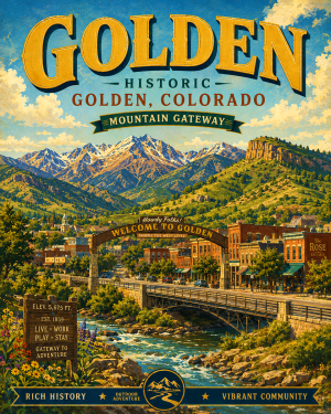 Golden Colorado Front Range Matted Print - Wholesale Gallery Wall Art